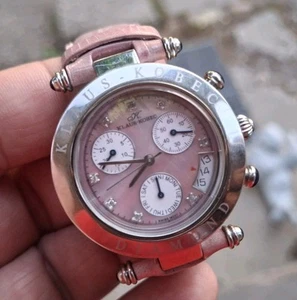 Ladies Klaus Kobec Destiny KKB1918 Pink Tone Chronograph Quartz Watch 7" - Picture 1 of 13