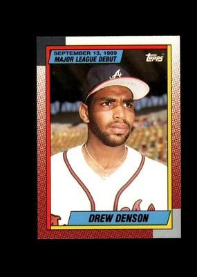 Drew Denson - 1990 Topps Major League Debut Card #30 - Atlanta Braves - Image 1 of 2