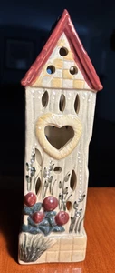 Candelabro luz té Blue Sky Clayworks brezo Goldminc LOVE HOUSE 8" - Imagen 1 de 9