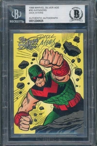 1998 Marvel Silver Age Avengers Card #38 Signed Autographed Dick Ayers Beckett - Picture 1 of 2