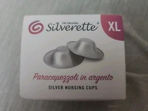 The Original Silverette XL Breastfeeding BNIB Silver Nursing Cups - Picture 1 of 5