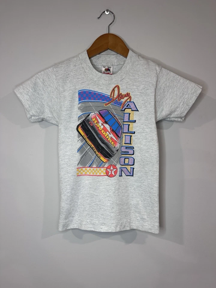 Camiseta de carreras Davy Allison Havoline años 90 rara de colección niños 6-8 puntada única EE. UU. Foto 1 de 4