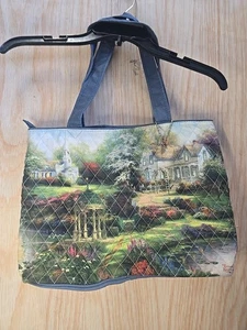 Thomas Kinkade Tapesry Tote Bag Purse Womens Lighthouse Gregg Gifts - Picture 1 of 8