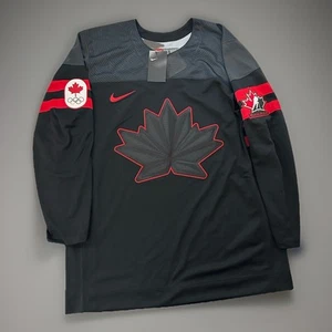 NWT Nike 2022 Team Canada Olympics Hockey Black Replica Jersey Men’s Large - Picture 1 of 9