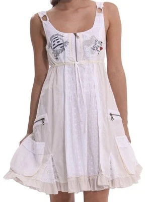 Desigual Cloter Kleid 41V2838 Beige Weiss Gr. S/ 36 - Bild 1 von 3