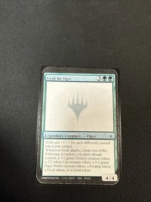 Grek The Ogre GenCon 2025 Unknown Event Playtest MTG Magic Gavin Verhey SHREK - Image 1 of 2