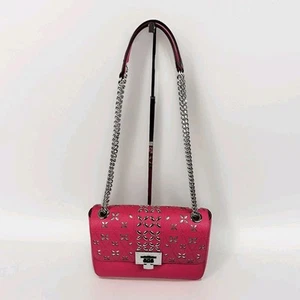 Borsa MICHAEL KORS Tina in pelle saffiano tracolla a catena rosa - Foto 1 di 21