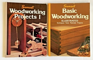 "Woodworking Projects 1" & "Basic Woodworking Illustrated" by Sunset Books - Imagen 1 de 24