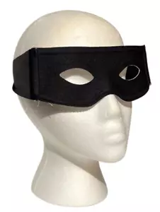 MASCHERA OCCHI ZORRO NERA mezzo ranger solitario bandito supereroe uomo costume mascherata - Foto 1 di 19