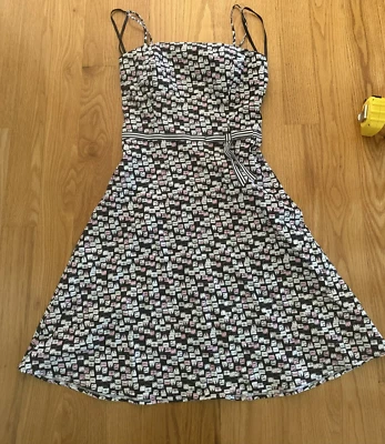 Vintage Byer Too! Dress Retro Black Pink Purse 90s Y2K Women's Size 7 Kawaii - Image 1 of 4