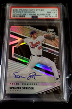 2020 ELITE EXTRA EDITION BASEBALL Spencer Strider Signature prime B PSA 8
