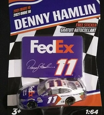 Denny Hamlin #11 FedEx Meets Next NASCAR Authentics 2021 Wave 10 1/64 Die-Cast - Image 1 of 4
