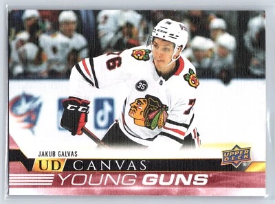 2022-23 Upper Deck Extended Series Canvas Young Guns Jakub Galvas YG RC C104 - Image 1 of 2