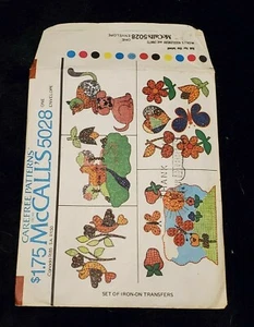 1976 MCCALL'S 5028 Set of IRON ON transfers UNUSED Birds, Cats, Farm, Flowers - Picture 1 of 12
