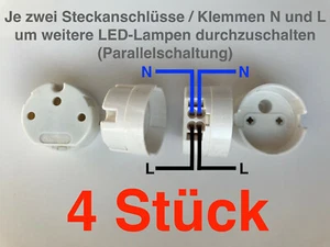 4 Stück Fassung G 13 G13 LED Leuchtstoffröhre Leuchtstofflampe Vossloh Houben - Bild 1 von 1