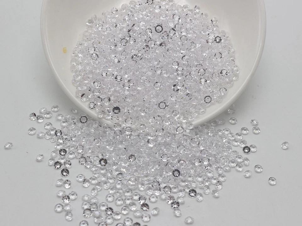 2000 acrílico estrás diamante 4 mm confeti boda decoración suministros mesa dispersión Foto 1 de 4