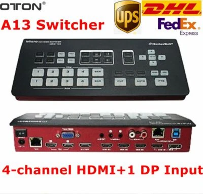 DHL OTON A13 Switcher Multi Stand 4-Channel HDMI+1 DP input SDI DVD Output Video - Image 1 of 4