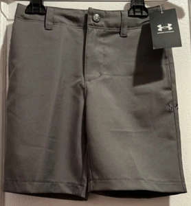 Under Armour Boys’ UA Showdown Golf Shorts Adjustable Waist Gray Sz 7 NWT - Picture 1 of 6