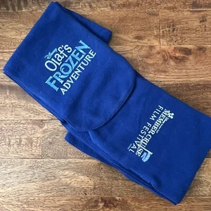 Olaf Frozen Adventure Micro Fleece Scarf Blue Film Festival Member Cruise NEW - Picture 1 of 2
