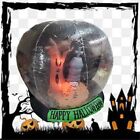 Vintage Gemmy Halloween Air Blown Inflatable Whirlwind Globe Flying Bats