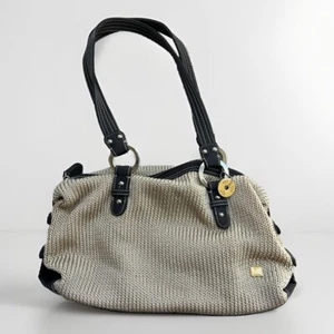 The Sak Knit Baguette Beige Crochet Handbag Boho Casual Shoulder Everyday - Picture 1 of 9