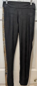 Volt Design Black Textured Leggings with Fox Strip Down One Leg Size 2 - Picture 1 of 5