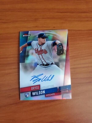Bryse Wilson - 2019 Topps Finest Autograph ON-CARD AUTO REFRACTOR RC  - Image 1 of 2