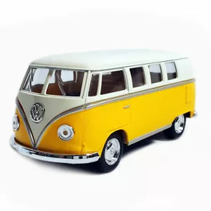 Autobús clásico Kinsmart 5" fundido a presión: 1962 VW con parte superior beige (amarillo) escala 1/32 - Imagen 1 de 5