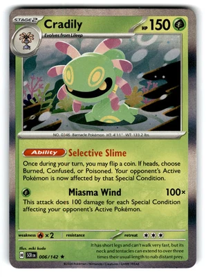 2024 Pokemon Cradily #6/142 - Image 1 of 2