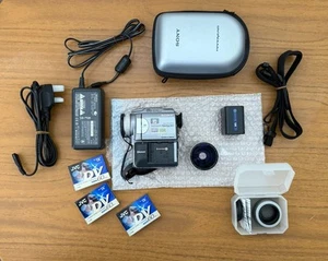 Sony Handycam DCR-PC120E Mini DV Camcorder RARE + Wide Lens *Read description* - Picture 1 of 12