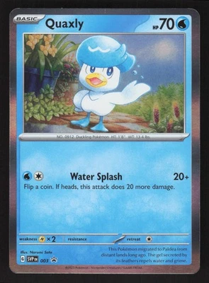 Quaxly 003 Promo Pokemon SV: Scarlet & Violet Promo Cards - Image 1 of 2