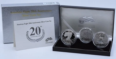 2006 American Eagle 20th Anniversary Silver Set W/COA &GOP Proof/ Reverse PF🔥! - Image 1 of 4