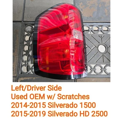 Luz trasera izquierda Chevy Silverado 1500 2014-2015 usada OEM (arañazos) 15-19 2500 Foto 1 de 4