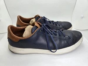 Cole Haan Grandpro Schuhe Herren 10,5 Marineblau Leder Freizeit Turnschuhe C28872 - Bild 1 von 8