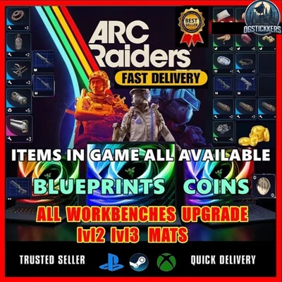 ARC RAIDERS🔥BLUEPRINTS✅All Workbenches Mats✴️COINS MATERIALS🔥FAST DELIVERY🚀 - Image 1 of 4