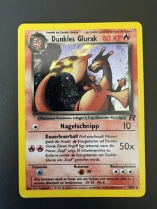 German Pokemon Card Dark Charizard (Dunkles Glurak) Team Rocket Holo 4/82 - LP - Picture 1 of 2