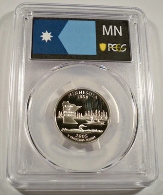 2005-S 25c SILVER PCGS PR70DCAM MINNESOTA QUARTER PROOF DEEP CAMEO PR 70 DC - Image 1 of 4