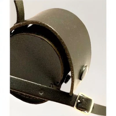 Bolso artesanal de cuero marrón 3" pequeño cabaña cabaña Western niños vaquera decoración Foto 1 de 4