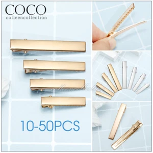 50/20/10X Plain Metal Alligator Hair Clips Crocodile DIY Bow Hairpins Kids Gift - Picture 1 of 11
