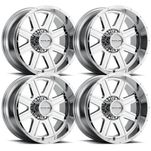 (Set-4) Raceline Hostage Chrome 20X9 8X180 +12mm wheels rims 20 inch - Picture 1 of 2