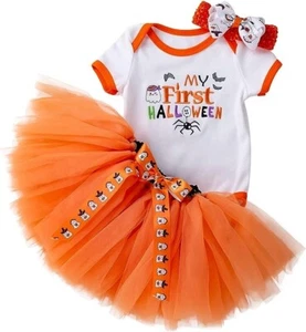 Baby Girl Halloween Skirt Set Outfits - Picture 1 of 7