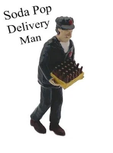 O scale Soda Pop Delivery Man with Case of Pop Painted 1/48 scale figure - Picture 1 of 1