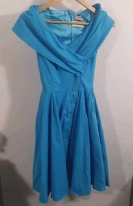 Kitten DAmour Blue Moonlight Cocktail Dress Sz 4 - Picture 1 of 8