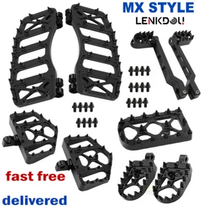 Floorboards Foot Peg MX Style Shifter Lever Pegs For Harley Touring Street Glide - Picture 1 of 16