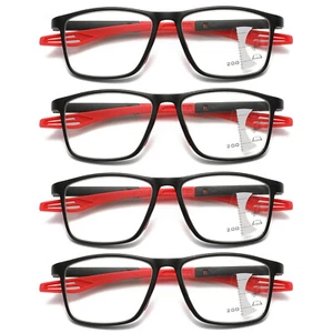 4PK Men Women Multifocus No Line Progressive Reading Glasses Multifocal Readers - Picture 1 of 18