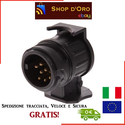 12V 13 Pin A 7 Poli Spina Adattatore Elettrico Convertitore Camion Rimorchio - Immagine 1 di 4