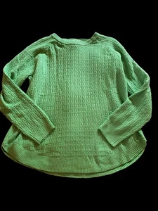 womens sweater Size XXL  Green Crewneck Long Sleeve Pullover - Picture 1 of 1