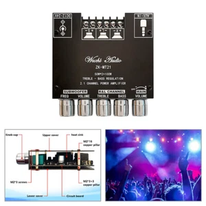 Bluetooth Digital Power Amplifier Audio Amp Board HiFi 2.1 Channel 5.0 Subwoofer - Picture 1 of 12