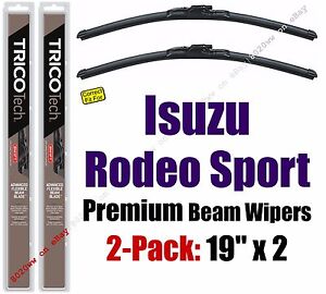 Wipers 2 Pack Premium Wiper Beam Blades fit 2001-2003 Isuzu Rodeo Sport 19190x2