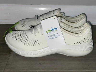 NEW Crocs Women's Size 10 Sneakers Literide 360 Pacer Shoes Walking Almost White - Image 1 of 4